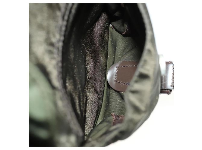 PRADA Backpack Nylon Khaki Silver Auth ki5908 Silvery - view 27