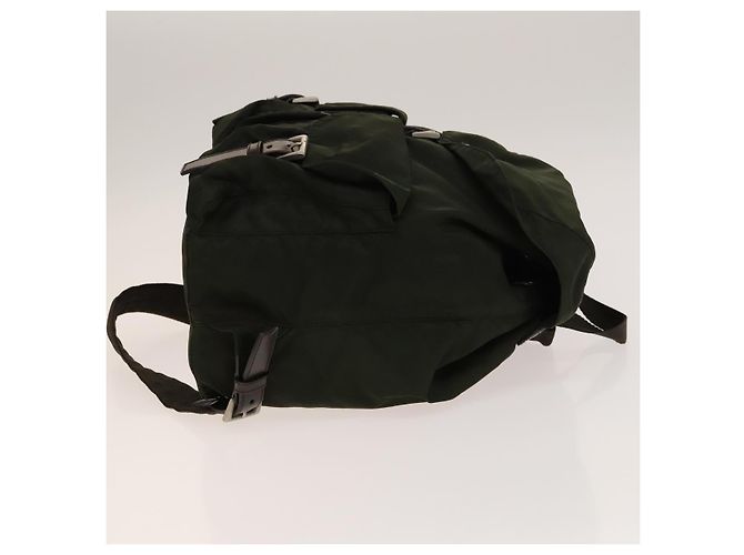 PRADA Backpack Nylon Khaki Silver Auth ki5908 Silvery - view 3