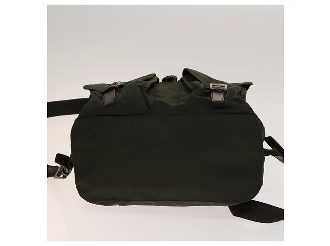 PRADA Backpack Nylon Khaki Silver Auth ki5908 Silvery - view 5