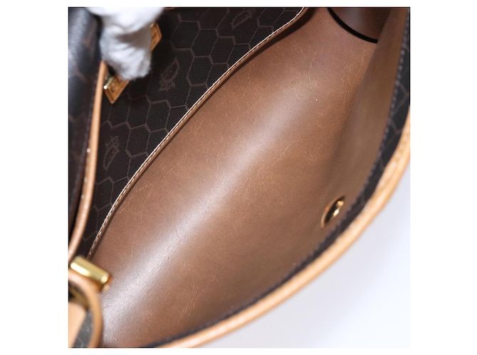 Borsa a spalla in tela a nido d'ape PVC nera e dorata Auth BA4862 Christian Dior Nero D'oro - vista 11