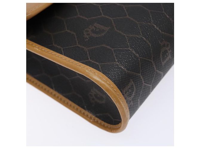 Borsa a spalla in tela a nido d'ape PVC nera e dorata Auth BA4862 Christian Dior Nero D'oro - vista 16