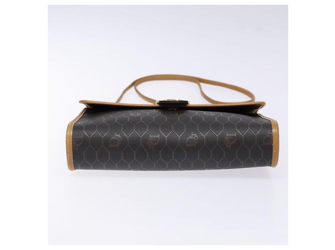 Borsa a spalla in tela a nido d'ape PVC nera e dorata Auth BA4862 Christian Dior Nero D'oro - vista 5