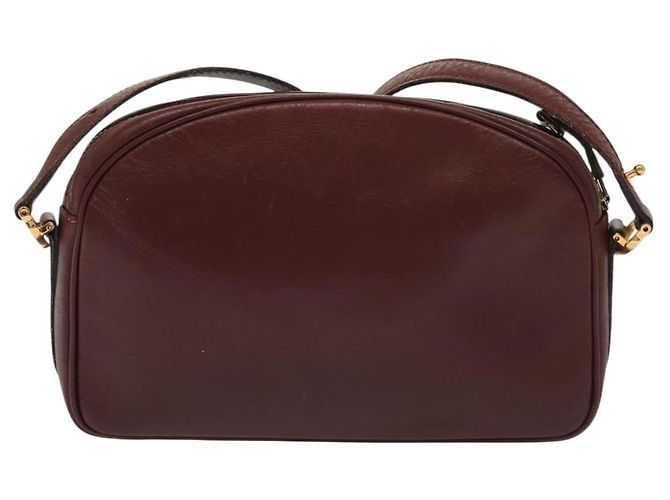 Cartier Borsa a spalla Must Line in pelle bordeaux e oro Auth bs28999 D'oro Bordò - vista 2