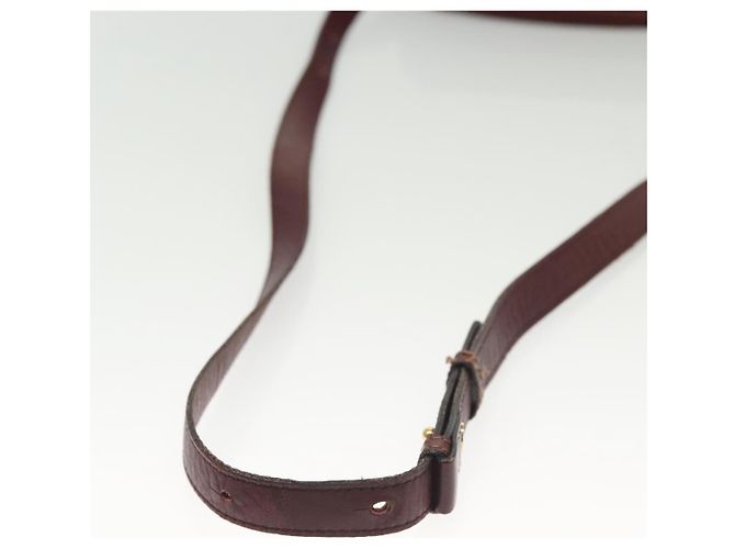 Cartier Borsa a spalla Must Line in pelle bordeaux e oro Auth bs28999 D'oro Bordò - vista 7
