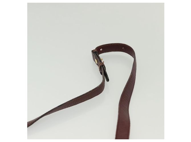 Cartier Borsa a spalla Must Line in pelle bordeaux e oro Auth bs28999 D'oro Bordò - vista 8