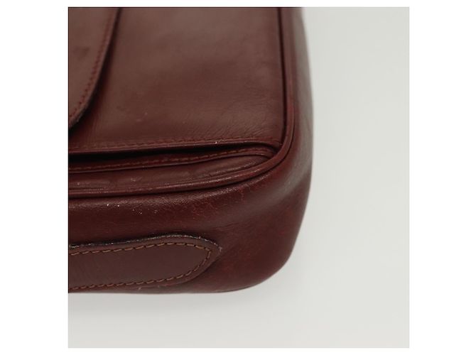 Cartier Borsa a spalla Must Line in pelle bordeaux e oro Auth bs28999 D'oro Bordò - vista 9