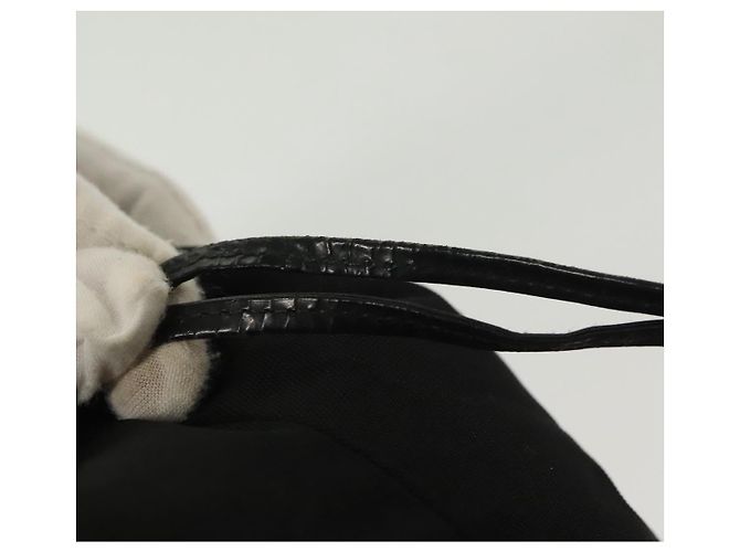 Pochette in nylon nera e argento GUCCI 039 0973 Auth 135018 Nero - vista 10