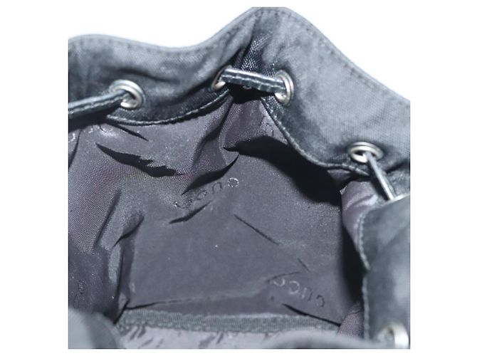 Pochette in nylon nera e argento GUCCI 039 0973 Auth 135018 Nero - vista 19