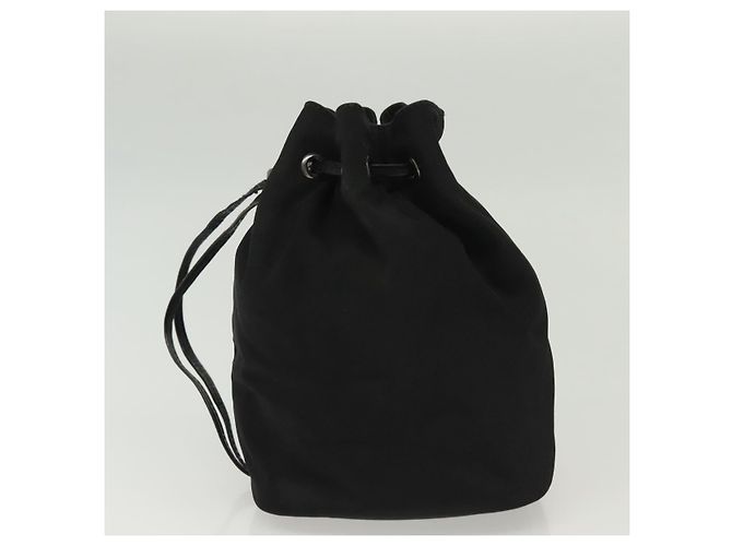 Pochette in nylon nera e argento GUCCI 039 0973 Auth 135018 Nero - vista 3