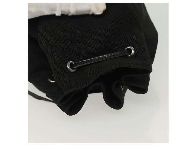 Pochette in nylon nera e argento GUCCI 039 0973 Auth 135018 Nero - vista 6
