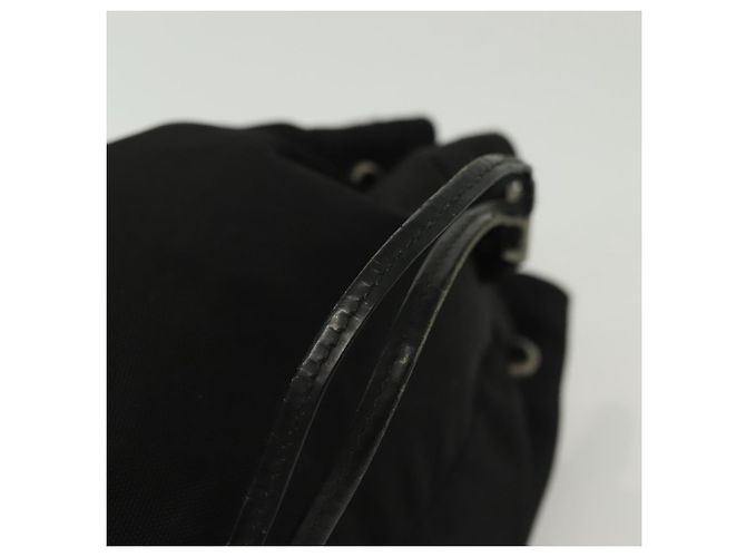 Pochette in nylon nera e argento GUCCI 039 0973 Auth 135018 Nero - vista 7