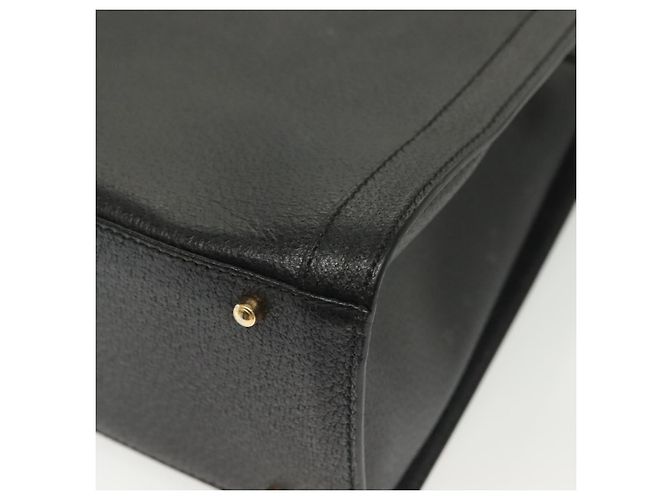 Borsa a mano in pelle nera e oro GUCCI Bamboo 002 2122 0260 Auth ep10191 Nero D'oro - vista 15