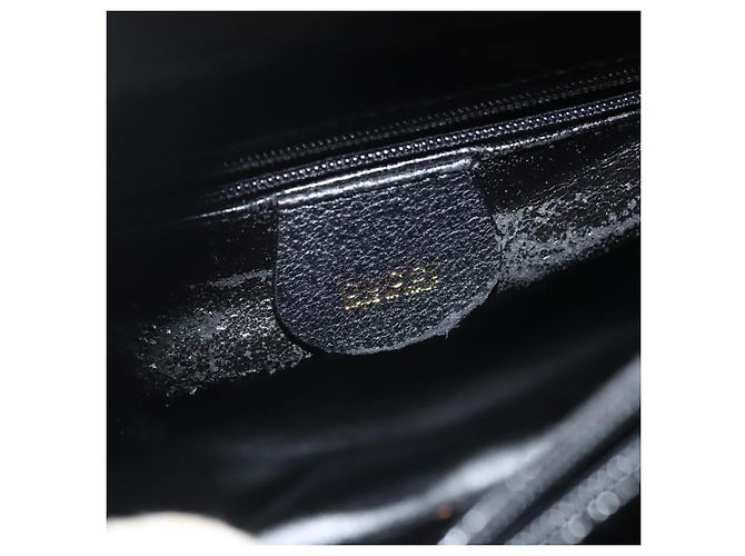 Borsa a mano in pelle nera e oro GUCCI Bamboo 002 2122 0260 Auth ep10191 Nero D'oro - vista 18