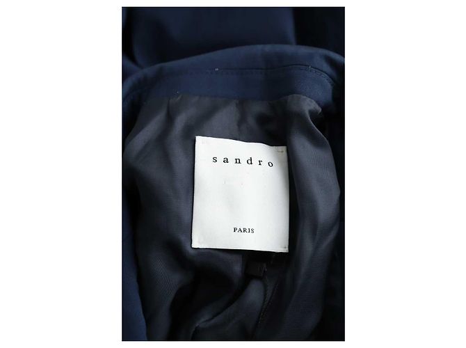 Sandro Chaqueta de lana azul - vista 5