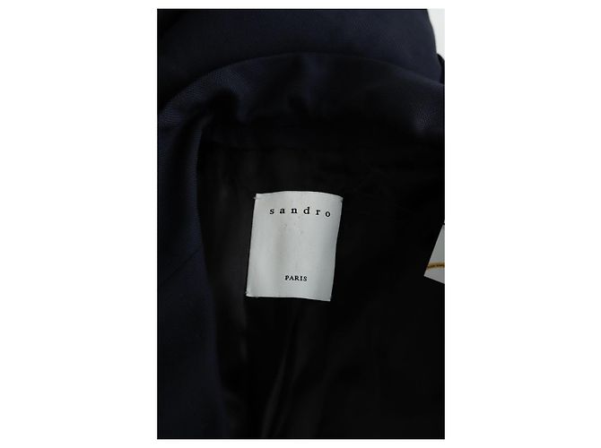 Sandro Chaqueta de lana azul - vista 5