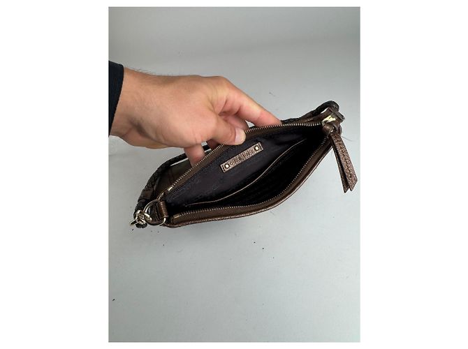 Céline Vintage Celine Lederhandtasche Bronze Braun - vista 3