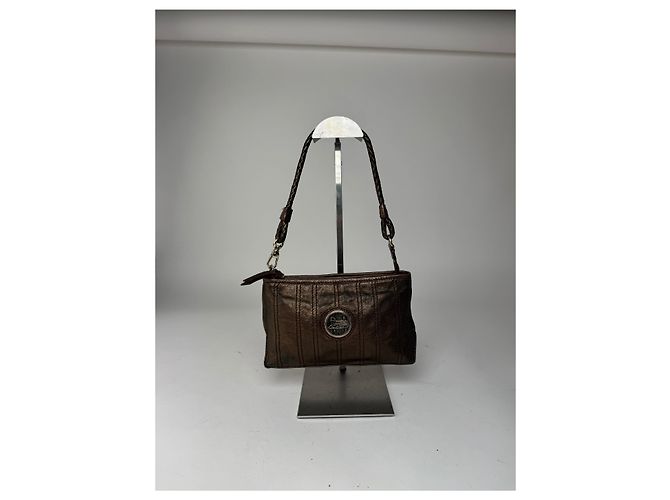 Céline Vintage Celine Lederhandtasche Bronze Braun - vista 6