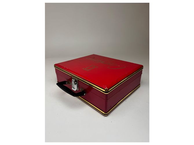 Valigia vintage Cartier rossa Bordò - vista 10