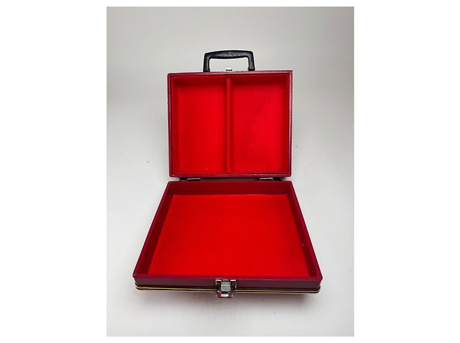 Valigia vintage Cartier rossa Bordò - vista 3