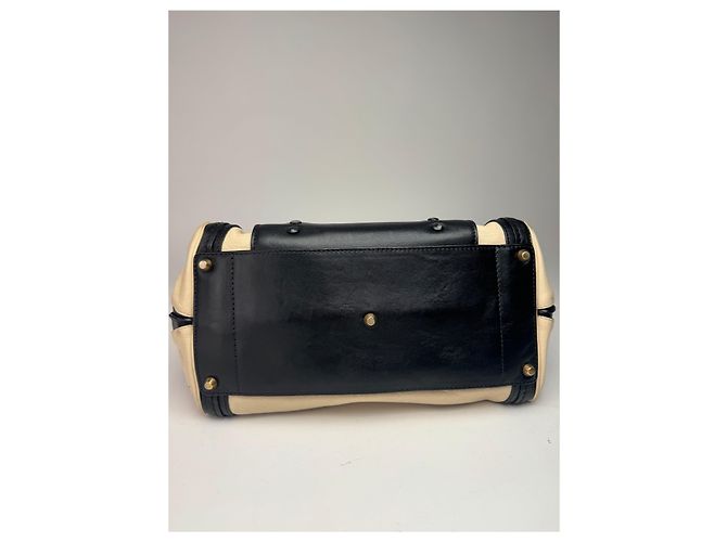 Chloé Vintage Chloe Leder Tasche beige schwarz - Ansicht 10