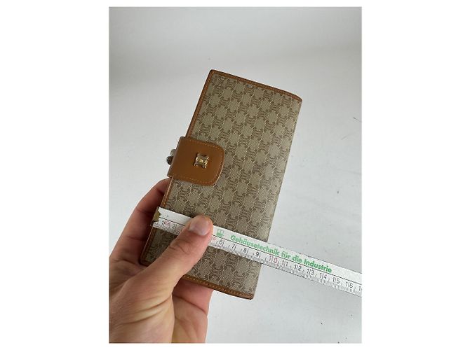 Céline Vintage Celine Paris Monogram Leather Wallet beige - view 10