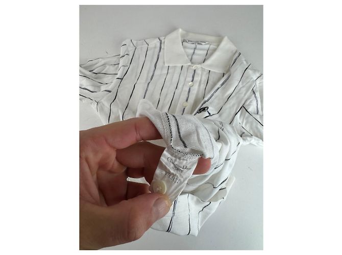 Maglione Vintage Dior Striato Bianco L - vista 10