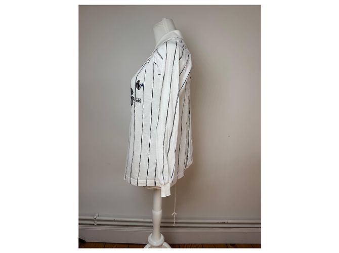 Maglione Vintage Dior Striato Bianco L - vista 2