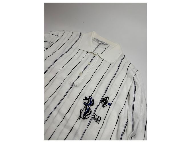 Maglione Vintage Dior Striato Bianco L - vista 5