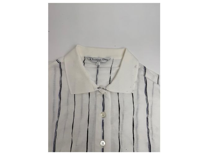 Maglione Vintage Dior Striato Bianco L - vista 6