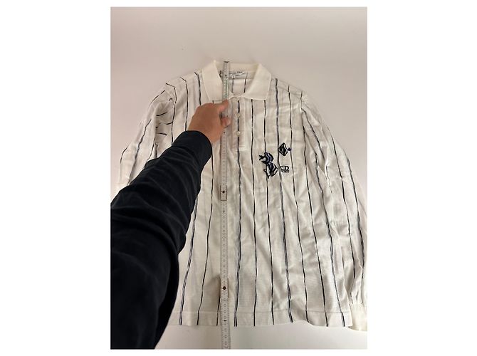 Maglione Vintage Dior Striato Bianco L - vista 7