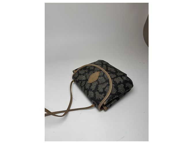 Vintage Yves Saint Laurent Lederhandtasche grau schwarz - Ansicht 12