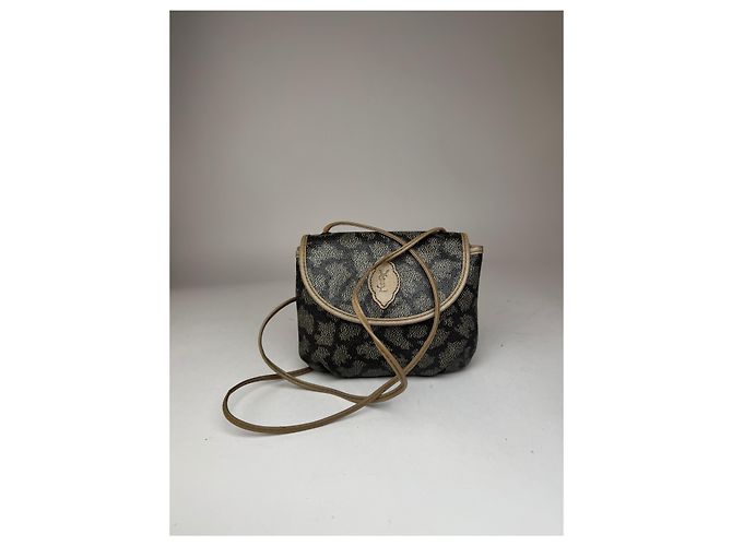 Vintage Yves Saint Laurent Lederhandtasche grau schwarz - Ansicht 15
