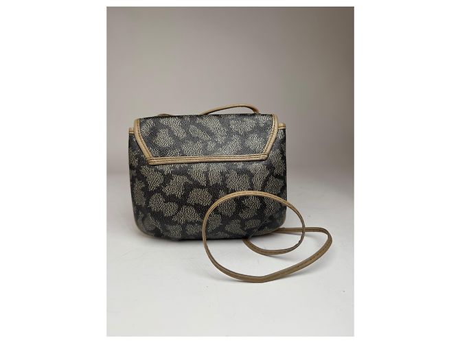 Vintage Yves Saint Laurent Lederhandtasche grau schwarz - Ansicht 2