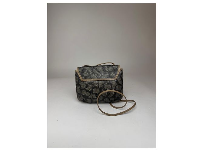 Vintage Yves Saint Laurent Lederhandtasche grau schwarz - Ansicht 7