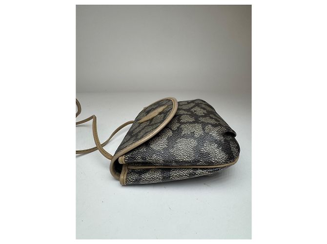Vintage Yves Saint Laurent Lederhandtasche grau schwarz - Ansicht 8