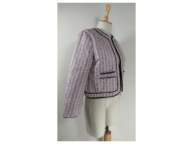 Maje Kurze Tweedjacke Rosa Pink - Ansicht 4