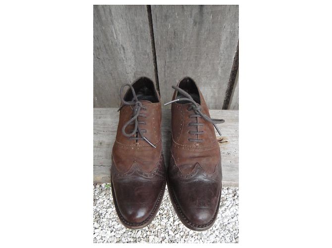 Scarpe Derby Paraboot in pelle marrone uomo - vista 3