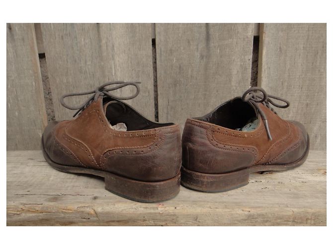 Scarpe Derby Paraboot in pelle marrone uomo - vista 4