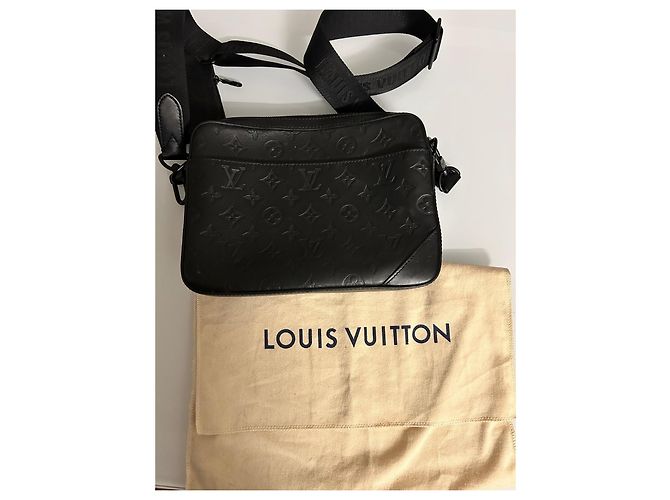 Borsa Messenger Duo Louis Vuitton in pelle monogramma nera Nero - vista 2