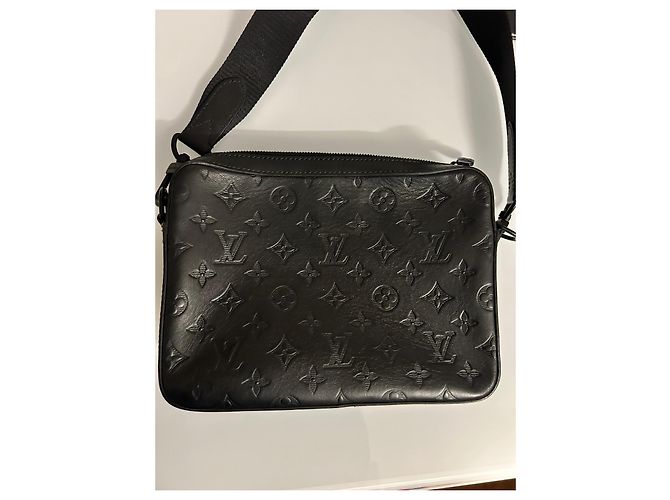 Borsa Messenger Duo Louis Vuitton in pelle monogramma nera Nero - vista 8