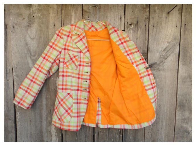 Autre Marque Orange Polyester Jacket Size 38 - view 4