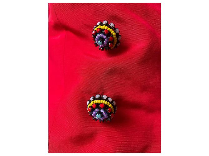 Bustier Corsetto Dior in Seta e Cotone Rosso - vista 2