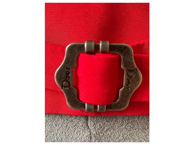 Bustier Corsetto Dior in Seta e Cotone Rosso - vista 5