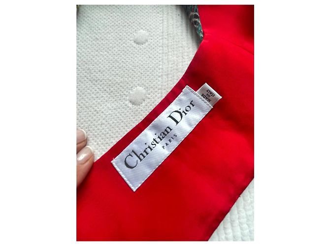Bustier Corsetto Dior in Seta e Cotone Rosso - vista 6