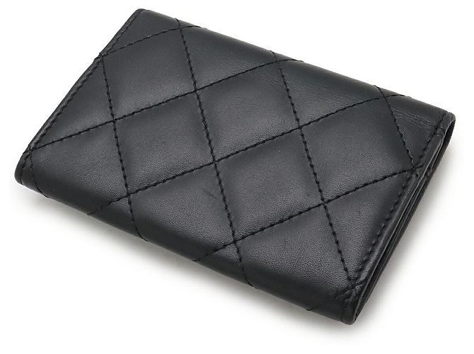 Tarjetero de piel de ternera de la línea Cambon de Chanel Negro - vista 2