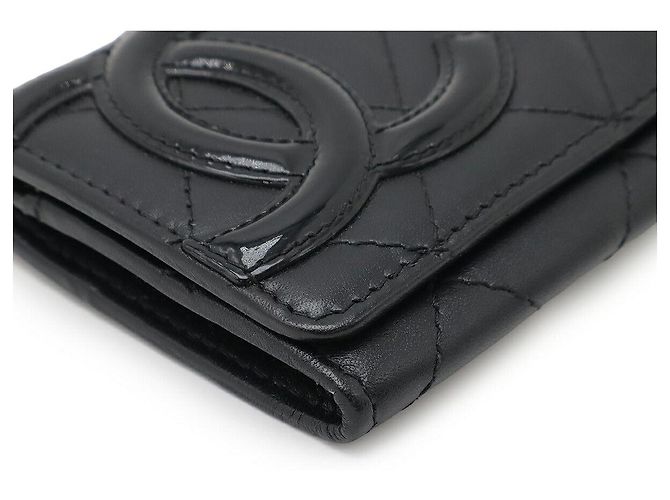 Tarjetero de piel de ternera de la línea Cambon de Chanel Negro - vista 3