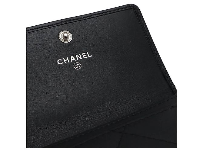 Tarjetero de piel de ternera de la línea Cambon de Chanel Negro - vista 6