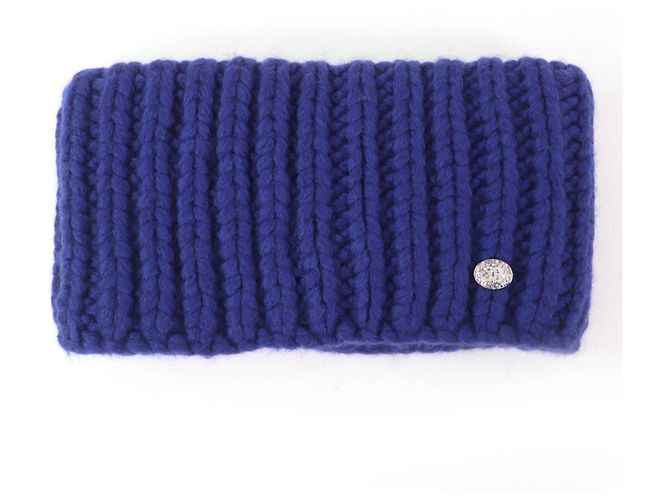 Chanel Snood in maglia, scaldacollo e scaldabraccia in lana, accessorio 2 in 1 Blu - vista 5