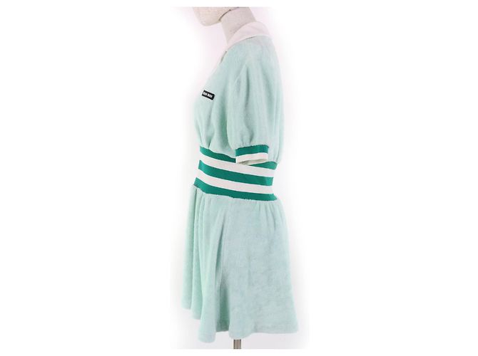 Miu Miu MiuMiu Logo gestickt aus Fleece ein Stück Grün - Ansicht 2