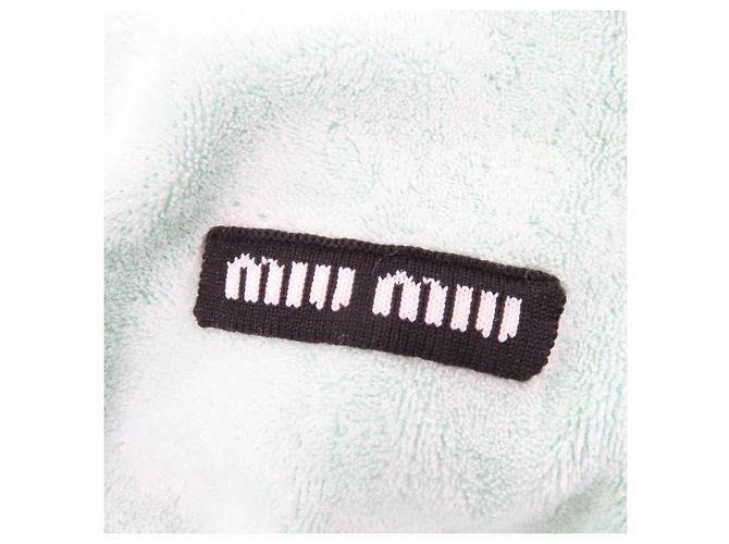 Miu Miu MiuMiu Logo gestickt aus Fleece ein Stück Grün - Ansicht 5